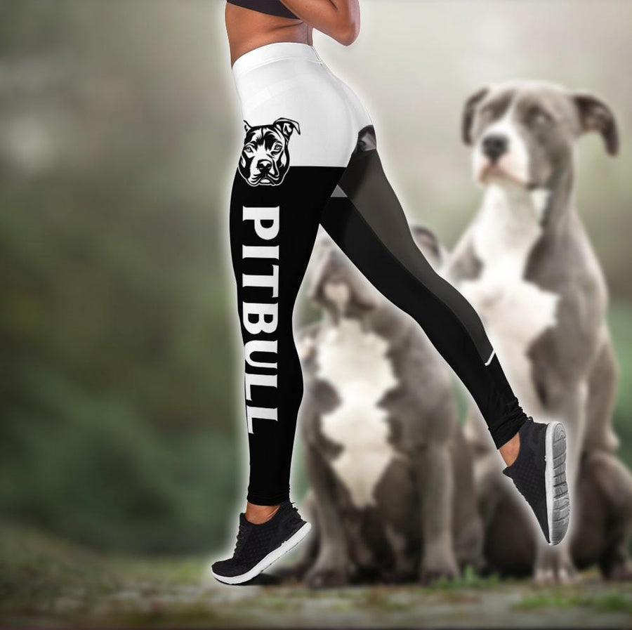 Pitbull Combo Hoodie And Legging Outfit For Women