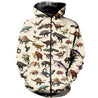 3D All Over Printed Dinosaur & Wildlife Of The Ark Shirts and Shorts-3D All Over Printed Clothes-HP Arts-Zipped Hoodie-XS-Vibe Cosy™