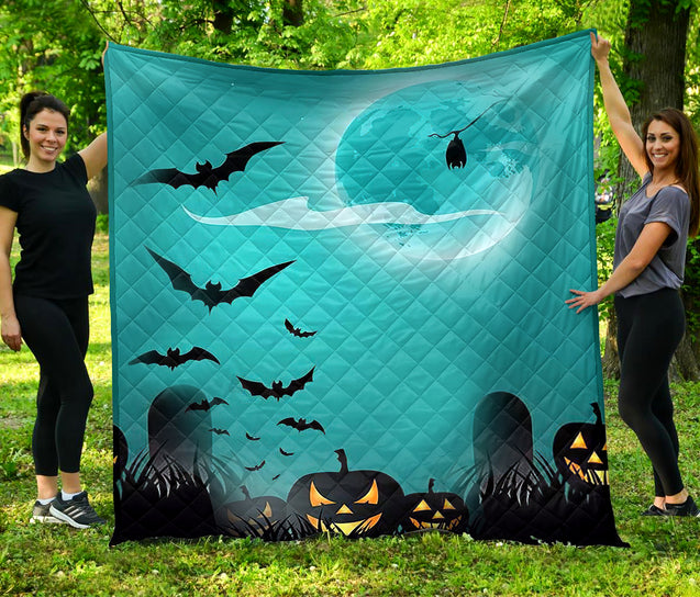 The Bat Pastel Night Halloween Quilt