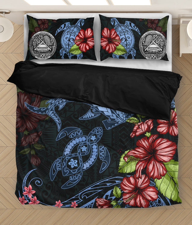 American Samoa Polynesian Sea Turtle Bedding Set-ML-ML-US Twin-Vibe Cosy™
