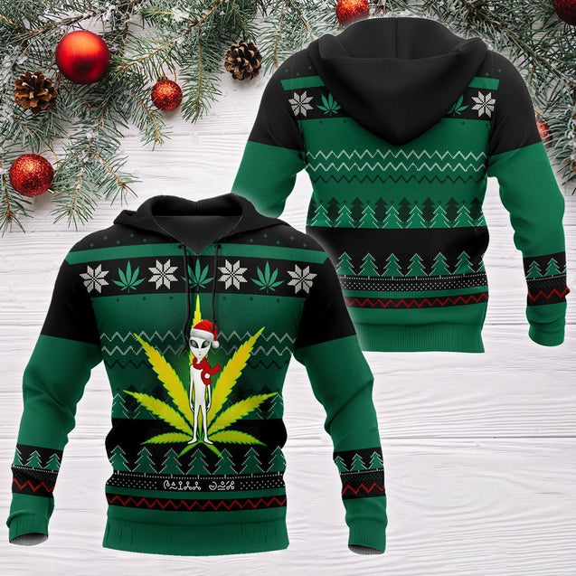 Ugly Christmas Marijuana UFO Pi111101 (Only specials can read this)-Apparel-NNK-Hoodie-S-Vibe Cosy™