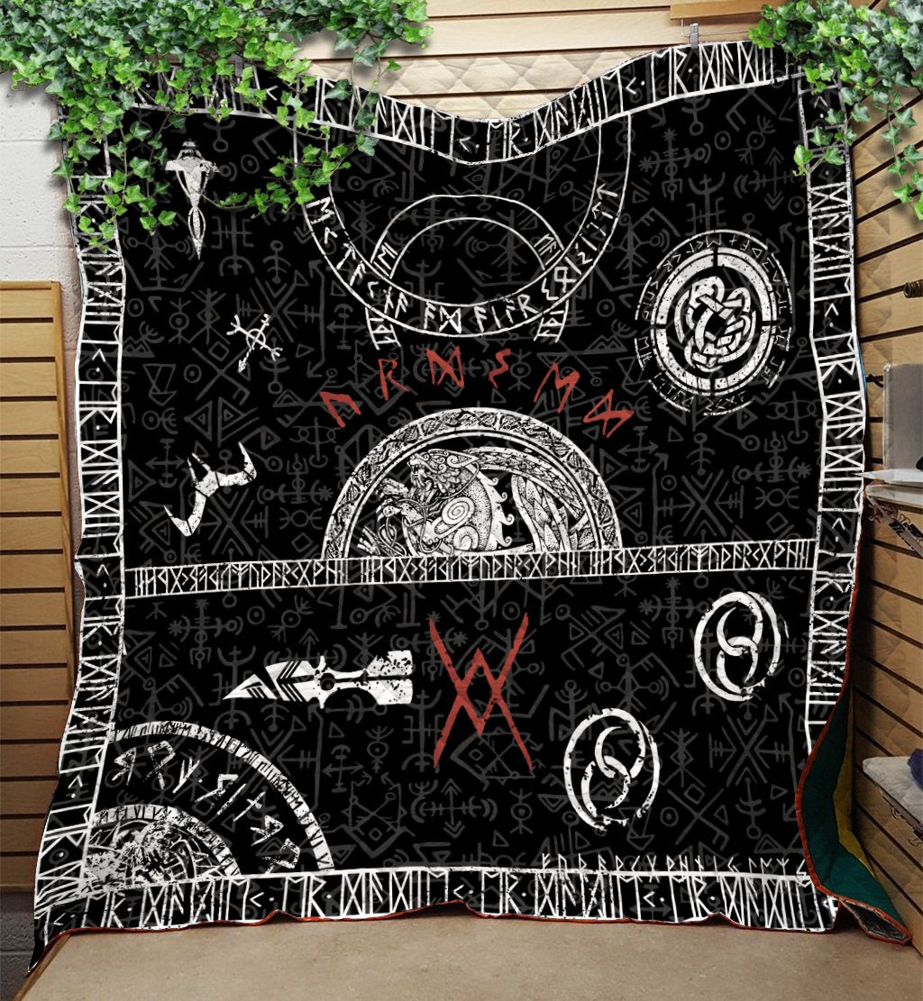 Viking 3D All Over Printed Quilt