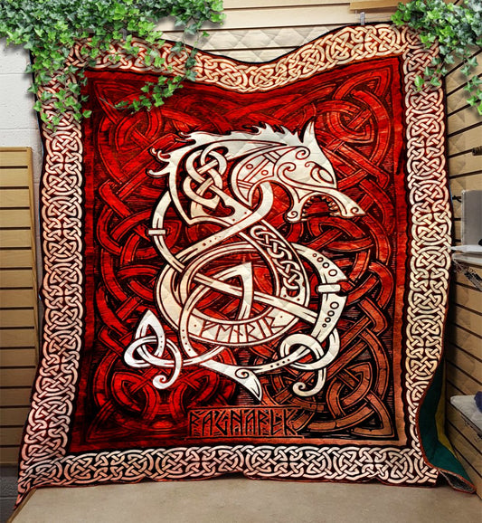 Viking 3D All Over Printed Quilt