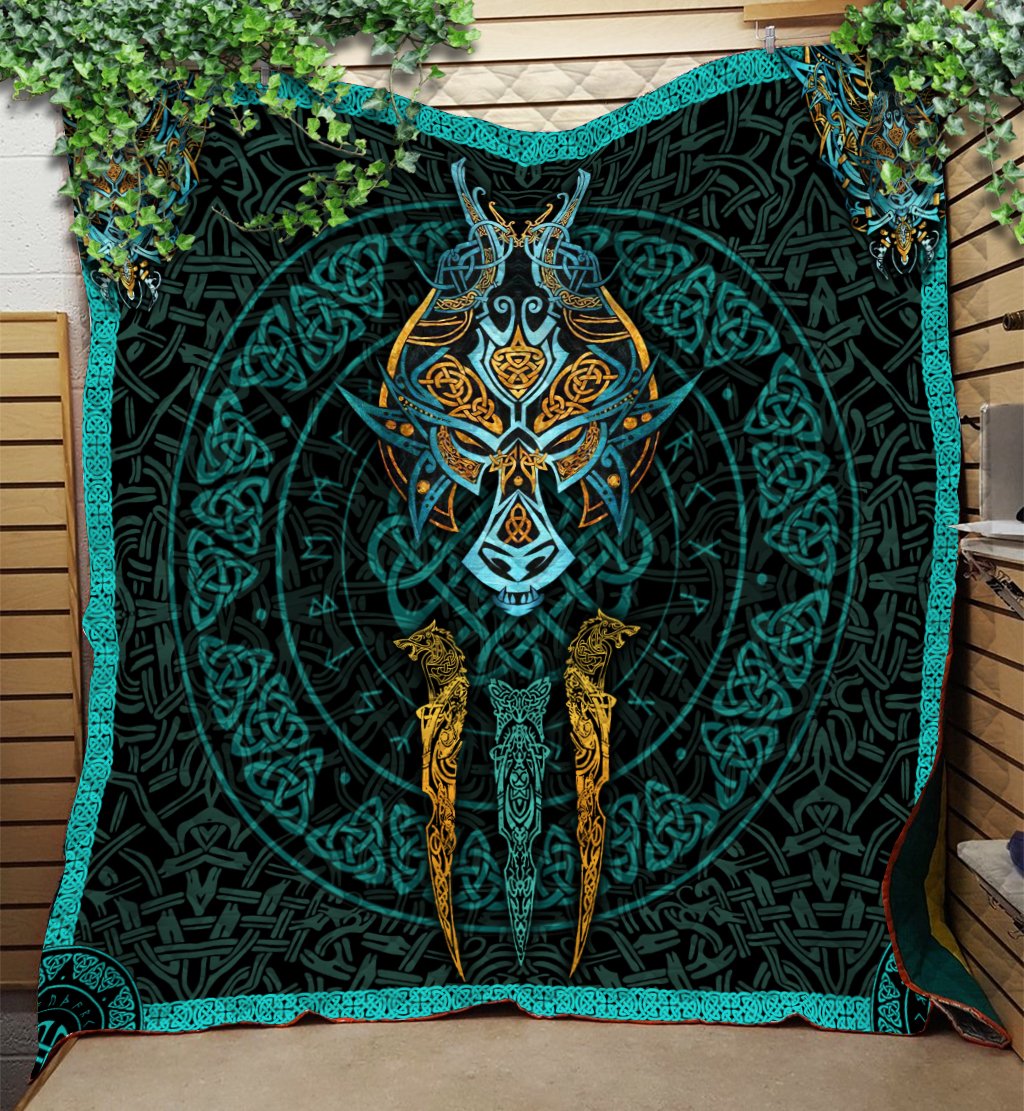 Viking 3D All Over Printed Quilt