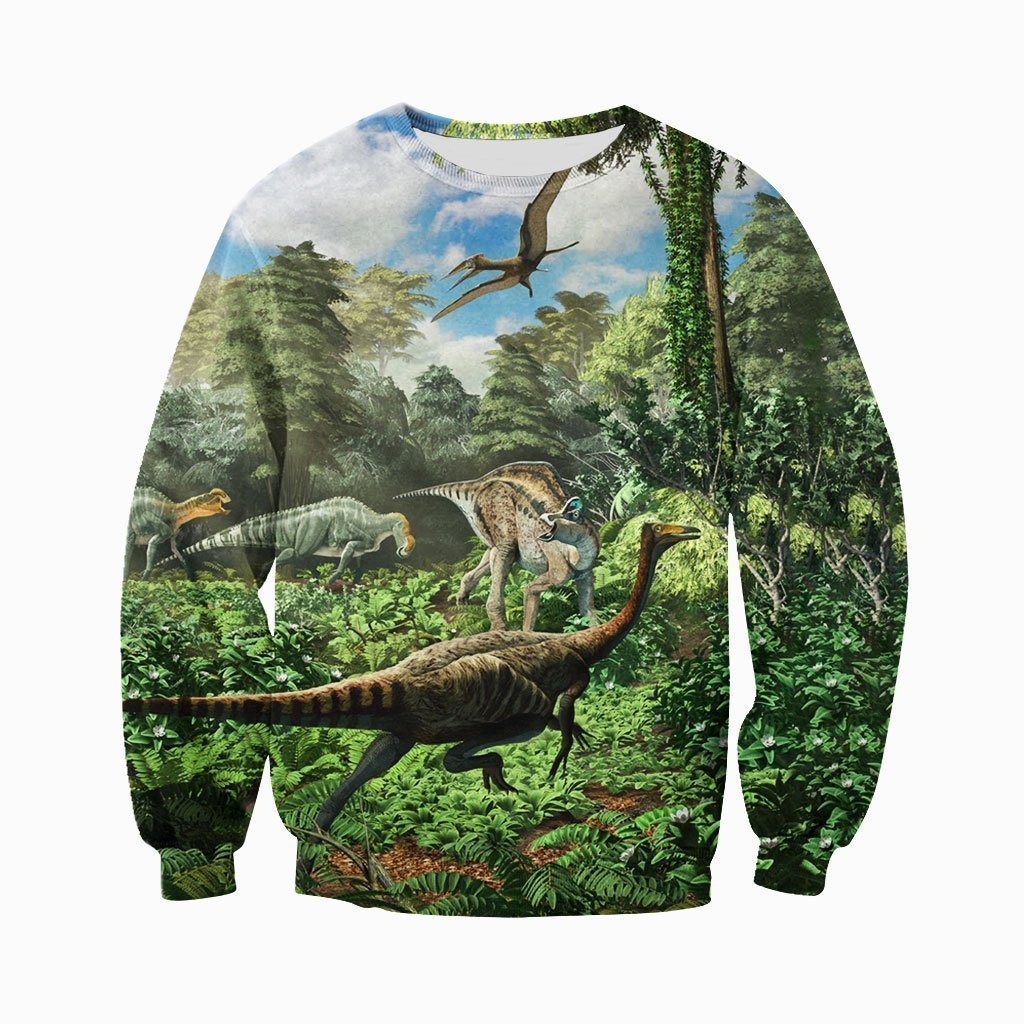 3D All Over Printed Dinosaurs Shirts and Shorts-3D All Over Printed Clothes-HP Arts-Long-sleeved Shirt-XS-Vibe Cosy™