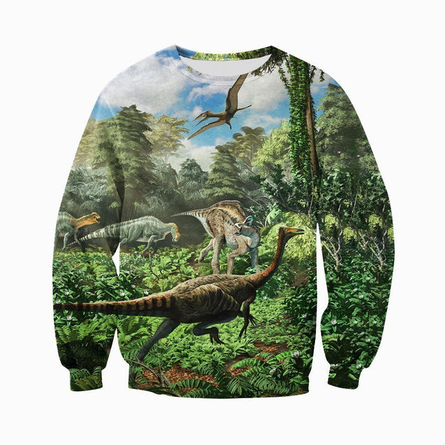 3D All Over Printed Dinosaurs Shirts and Shorts-3D All Over Printed Clothes-HP Arts-Long-sleeved Shirt-XS-Vibe Cosy™