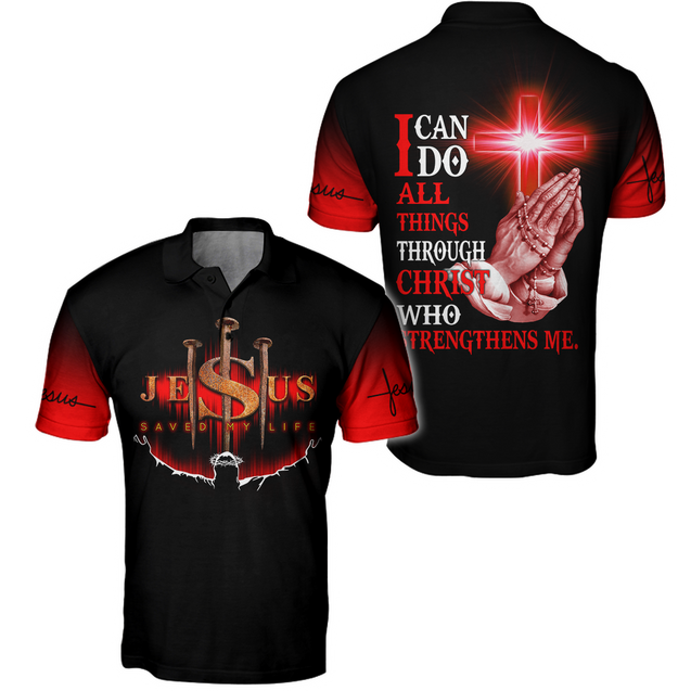 Jesus Save My Life 3D All Over Printed Shirts For Men and Women Pi12062002-Apparel-TA-POLO-S-Vibe Cosy™