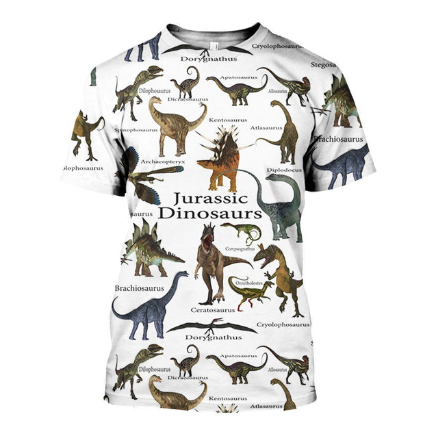 3D All Over Printed Dinosaurs Shirts and Shorts-3D All Over Printed Clothes-HP Arts-T-shirt-XS-Vibe Cosy™