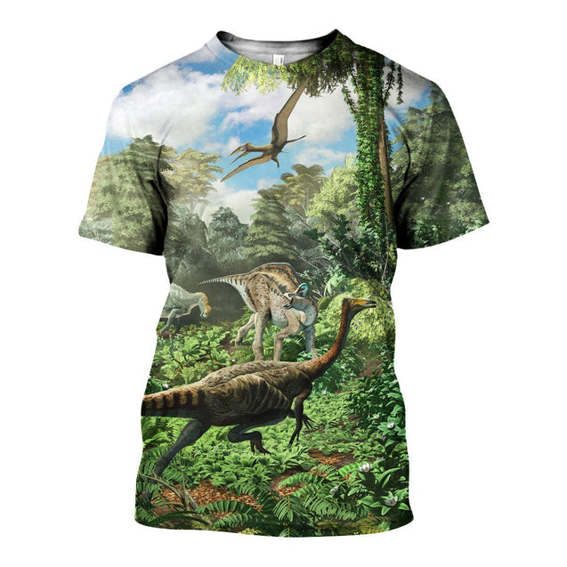 3D All Over Printed Dinosaurs Shirts and Shorts-3D All Over Printed Clothes-HP Arts-T-shirt-XS-Vibe Cosy™