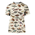 3D All Over Printed Dinosaur & Wildlife Of The Ark Shirts and Shorts-3D All Over Printed Clothes-HP Arts-T-shirt-XS-Vibe Cosy™