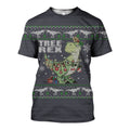3D All Over Printed Dinosaurs Christmas Shirts And Shorts-3D All Over Printed Clothes-HP Arts-T-shirt-XS-Vibe Cosy™