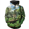 3D All Over Printed Dinosaurs Shirts and Shorts-3D All Over Printed Clothes-HP Arts-Zipped Hoodie-XS-Vibe Cosy™