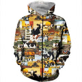 3D All Over Printed Farmer Life Shirts And Shorts-Apparel-6teenth World-ZIPPED HOODIE-S-Vibe Cosy™