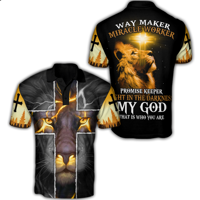 Way Maker-My God 3D All Over Printed Shirts For Men and Women TA042001-Apparel-TA-POLO-S-Vibe Cosy™