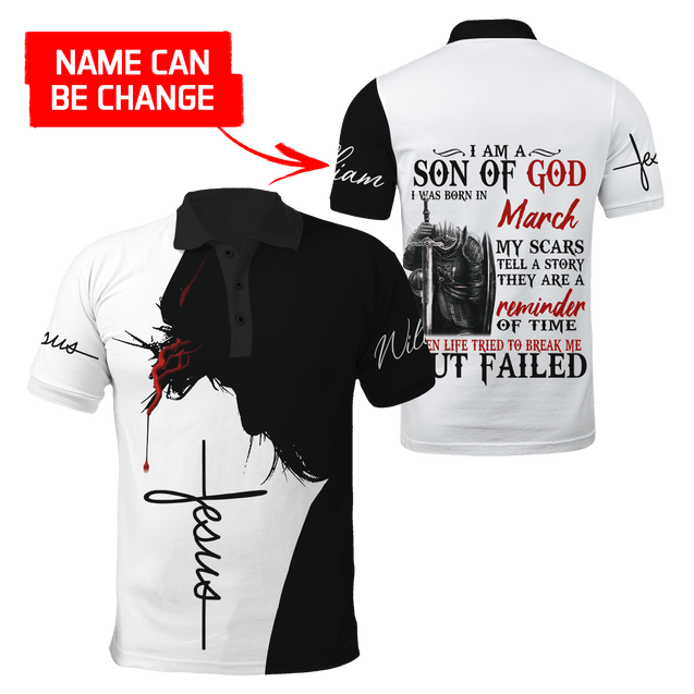 March - Son of God Custome Name 3D All Over Printed Shirts For Men and Women MH141120S3