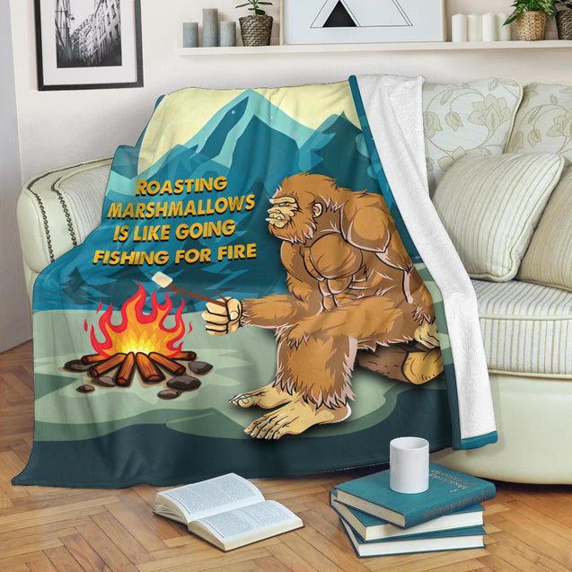 Camping Chill Bigfoot Blanket