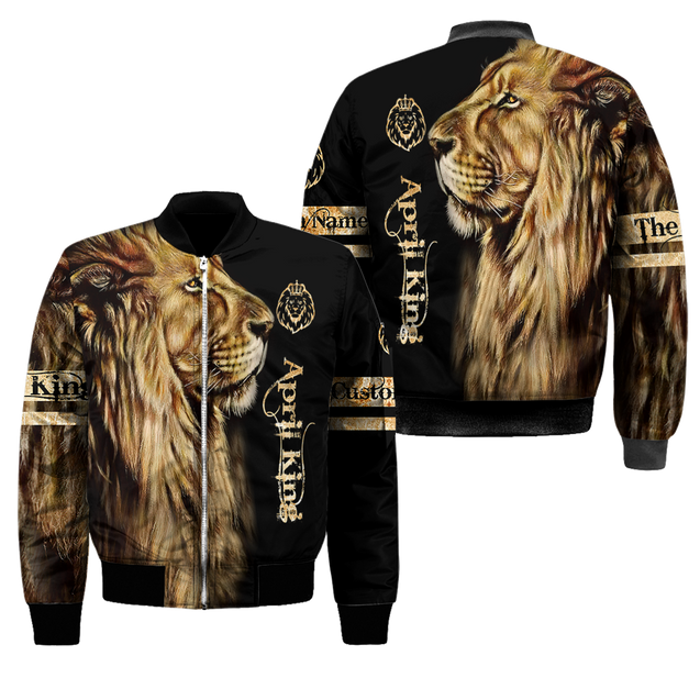 Custom Name April King Lion  3D All Over Printed  Unisex Shirts