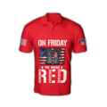 On Friday We Wear Red 3D All Over Printed Shirts For Men and Women TA09222001