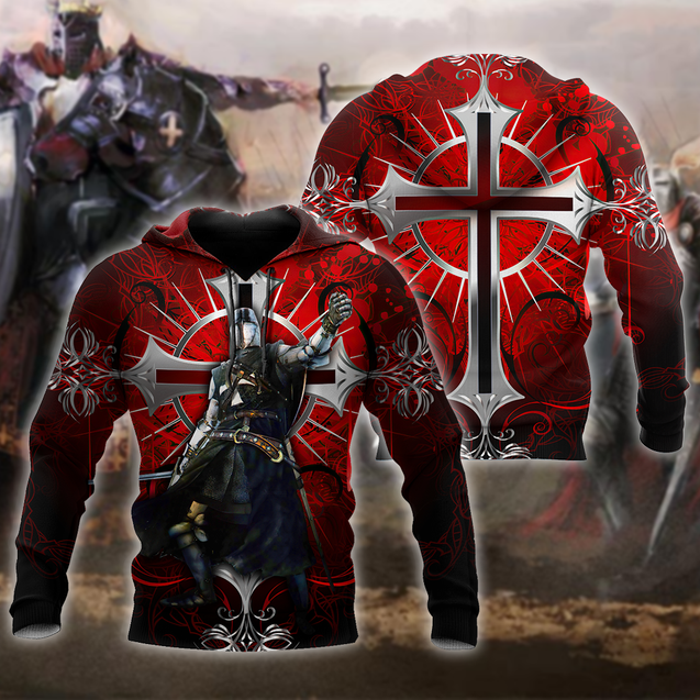 Premium Knight Templar Red Cross All Over Printed Shirts For Men And Women MEI