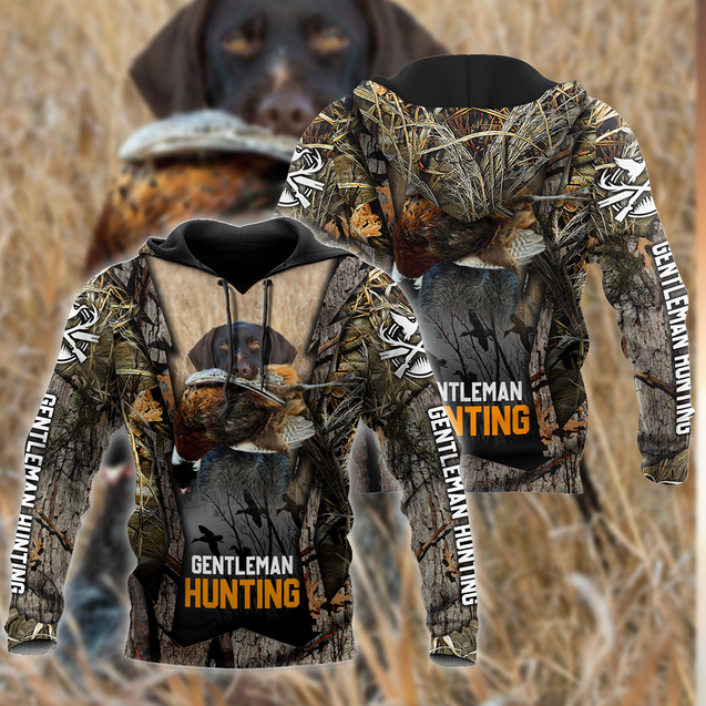 Hunting Dog 3D Over Printed Unisex Deluxe Hoodie ML