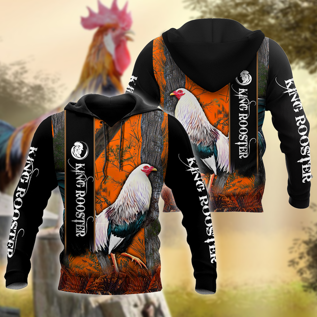 King Rooster Camo 3D All Over Printed Unisex Deluxe Hoodie ML