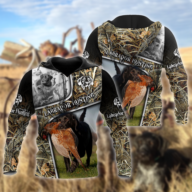 Labrador Hunting 3D Over Printed Unisex Deluxe Hoodie ML