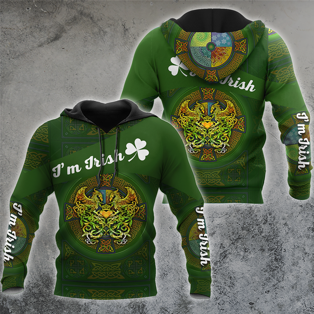 I'm Irish Celtic Phoenix Saint Patrick's Day 3D All Over Printed Shirts For Men And Women TN