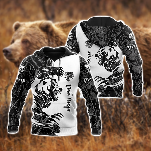 All Over Printed Bear Tatoo Hoodie MEI09262004-MEI