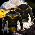 Eagle Gold Pattern 3D All Over Printed Shirts For Men