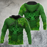 Premium Unisex Hoodie Irish St.Patrick  Celtic Cross And Shamrock  ML