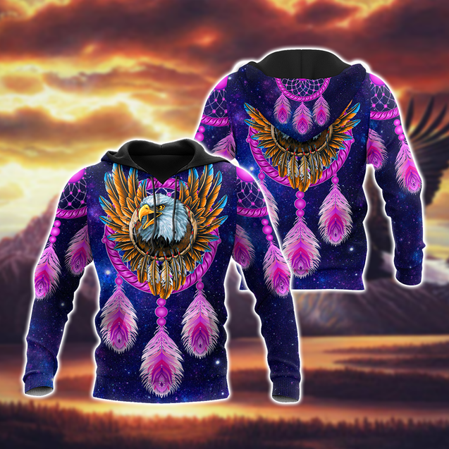 Eagle Purple Dreamcatcher Native American 3D All Over Printed Shirts VP11092002-LAM