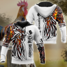 Rooster Camo 3D All Over Printed Unisex Deluxe Hoodie ML