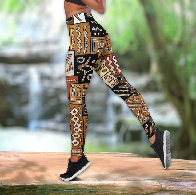 African Pattern Legging & Tank top-ML-Apparel-ML-S-No Tank-Vibe Cosy™