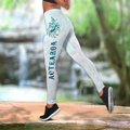 Combo Paua shell wolf tattoo tank top & leggings outfit for women-Apparel-PL8386-S-S-Vibe Cosy™