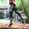 Girls love Flower and Lion Legging + Hollow tank combo for Women