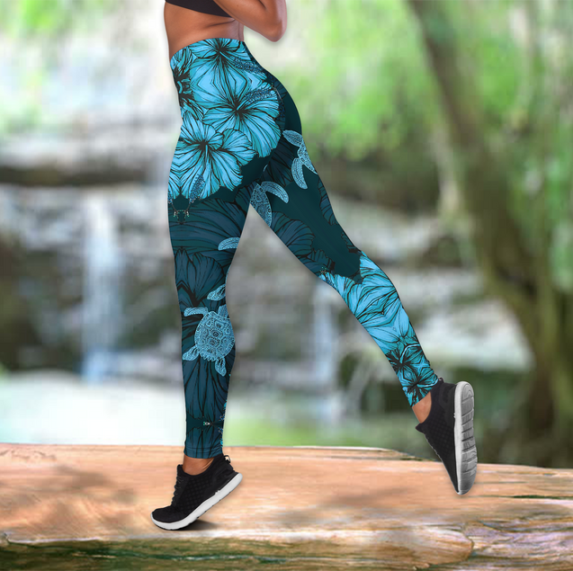 Turtle legging + hollow tank combo HAC170404-Apparel-HG-S-No tank-Vibe Cosy™