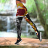 Aboriginal Lizard Dot Painting Boomerang Patterns Legging + Hollow Tank Combo