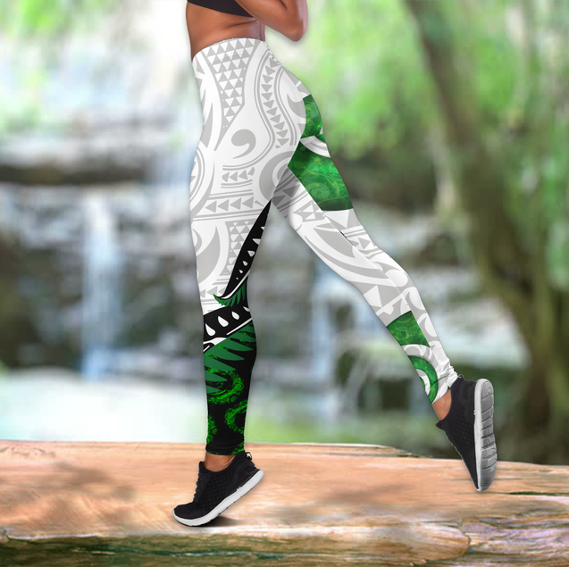 Maori pounamu jade tank top & leggings outfit for women-Apparel-PL8386-S-S-Vibe Cosy™