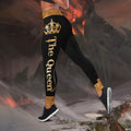 Custom Name Lion Queen legging + hollow tank customize combo for women