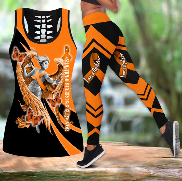 Multiple sclerosis warrior legging + hollow tank combo HAC210403-Apparel-HG-S-S-Vibe Cosy™