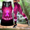 Breast cancer warrior ribbon legging + hollow tank combo HAC180403-Apparel-HG-S-S-Vibe Cosy™