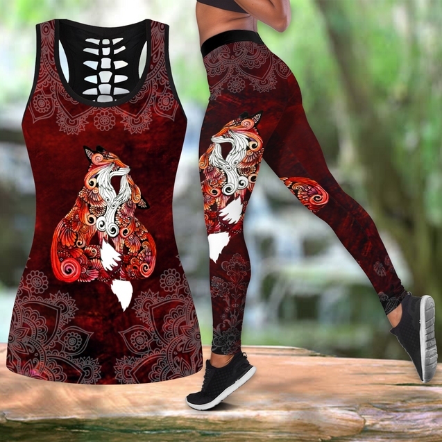 Love fox legging + hollow tank combo HAC020401-Apparel-HG-S-S-Vibe Cosy™