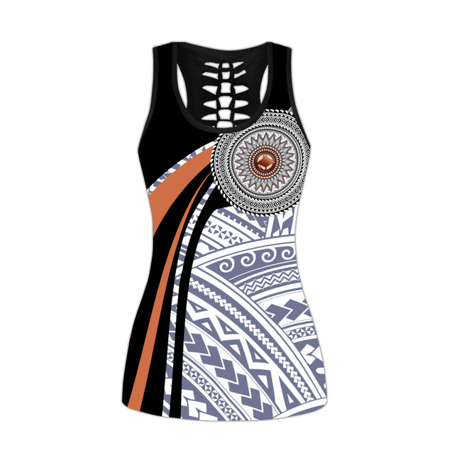 Micronesia Handicraft Black Brown Legging & Tank top-ML-Apparel-ML-No Legging-S-Vibe Cosy™