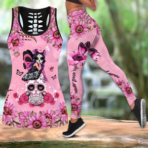 Breast cancer legging + hollow tank combo HAC270303-Apparel-HG-S-S-Vibe Cosy™