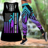 Suicide prevention ribbon legging + hollow tank combo HAC260409-Apparel-HG-S-S-Vibe Cosy™