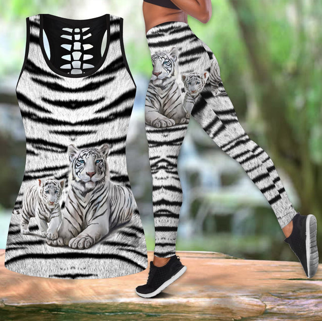 White Tiger Mom And Son Combo Outfit MH2108201-TQH