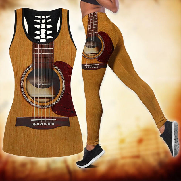 Wooden Guitar Combo Tank + Legging-Apparel-HP Arts-S-S-Vibe Cosy™