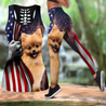 Pomeranian tattoos legging + hollow tank combo HAC120804