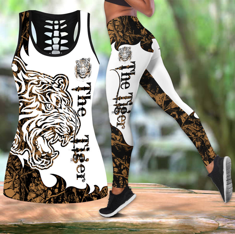 The Tiger Brown Camo Tattoo 3D All Over Printed Shirts For Men and Women JJW17082003S