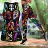 German shepherd colorful legging + hollow tank combo JJW16092003S